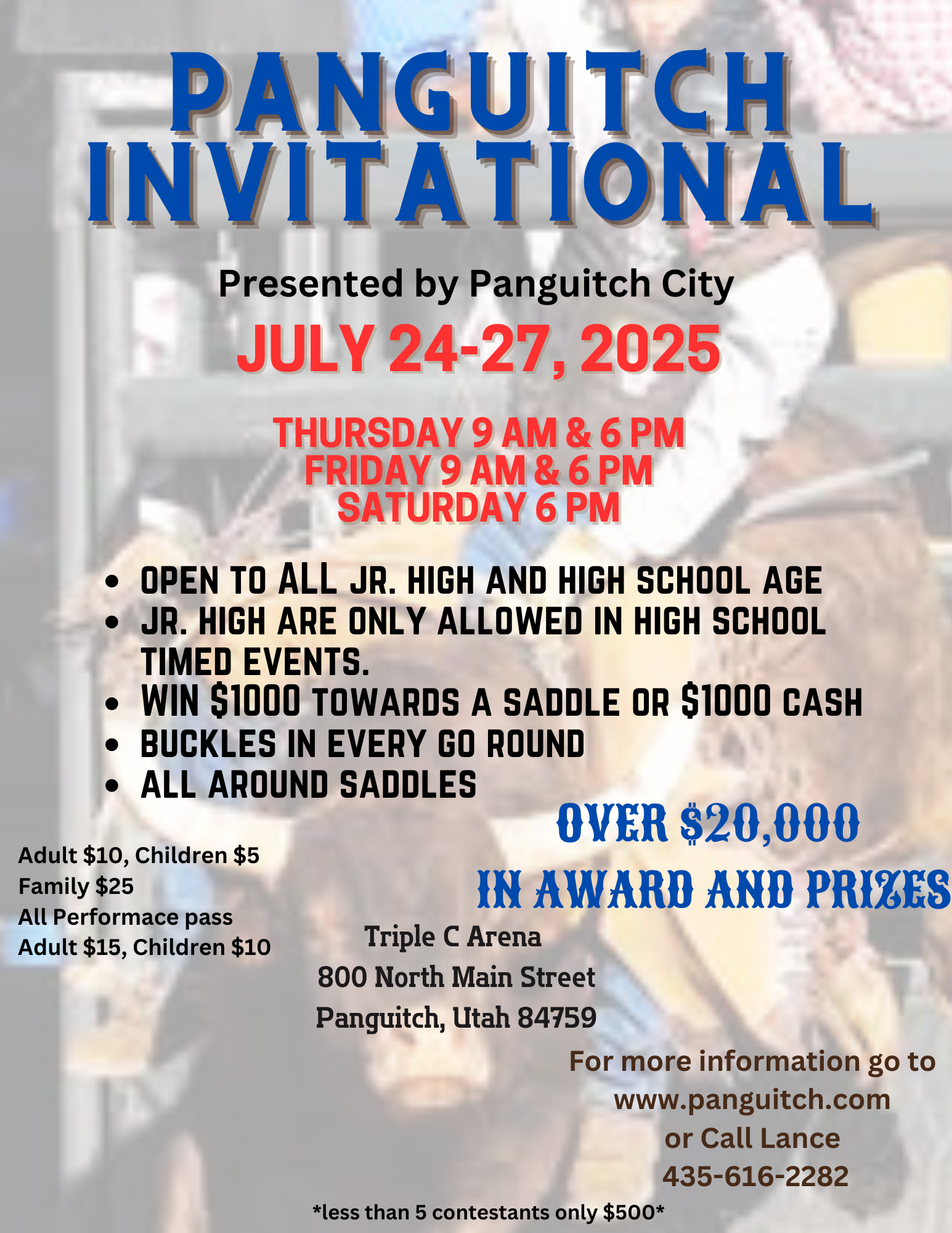Panguitch Invitational Rodeo 2025 no QR